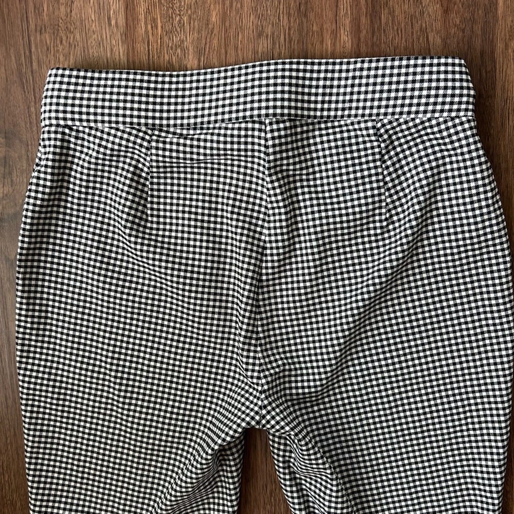 TOMMY HILFIGER Gingham Pants Black Skinny Office Teacher Preppy Old Money Size 6 - Picture 10 of 12